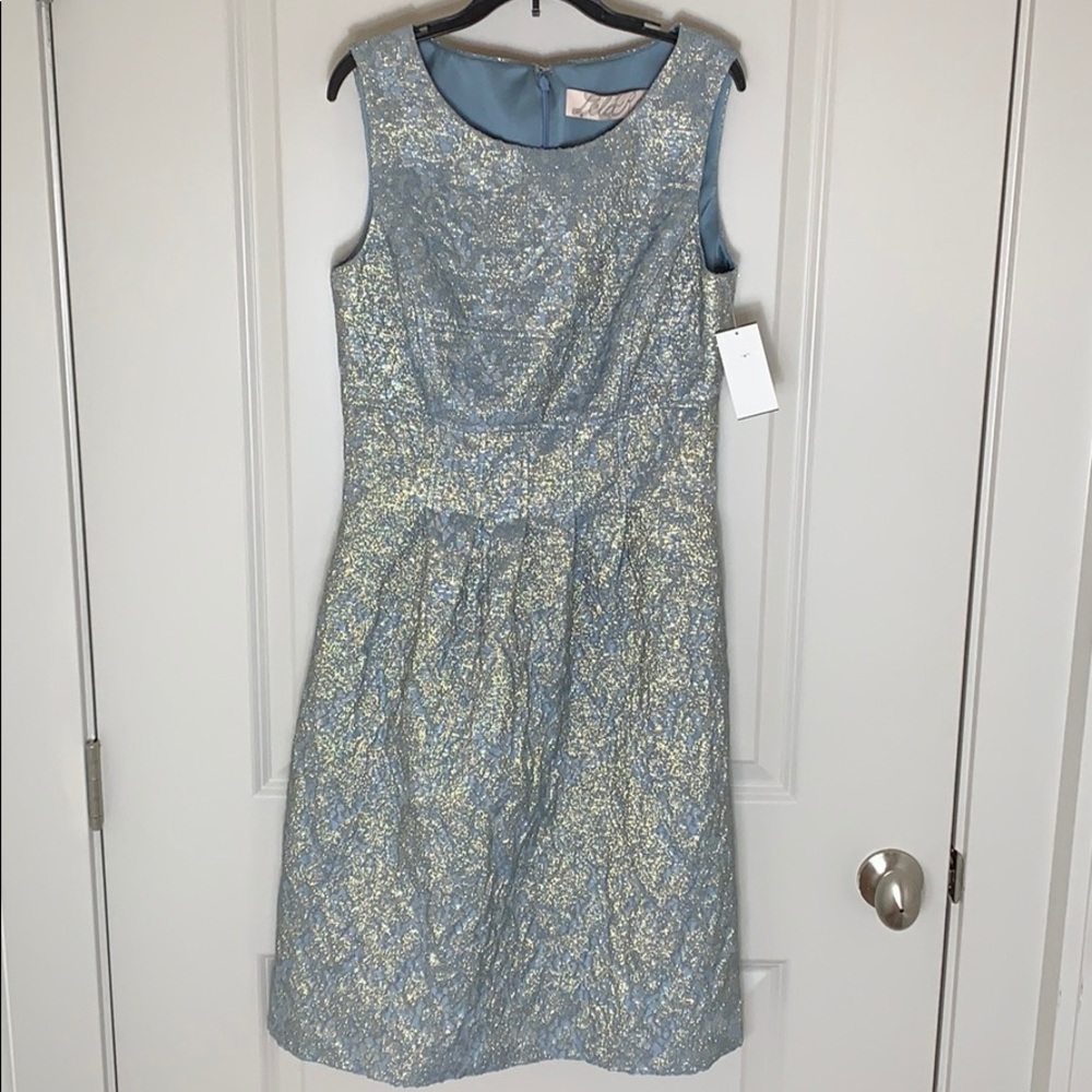 Metallic-flecked brocade dress NWT - Picture 8 of 11